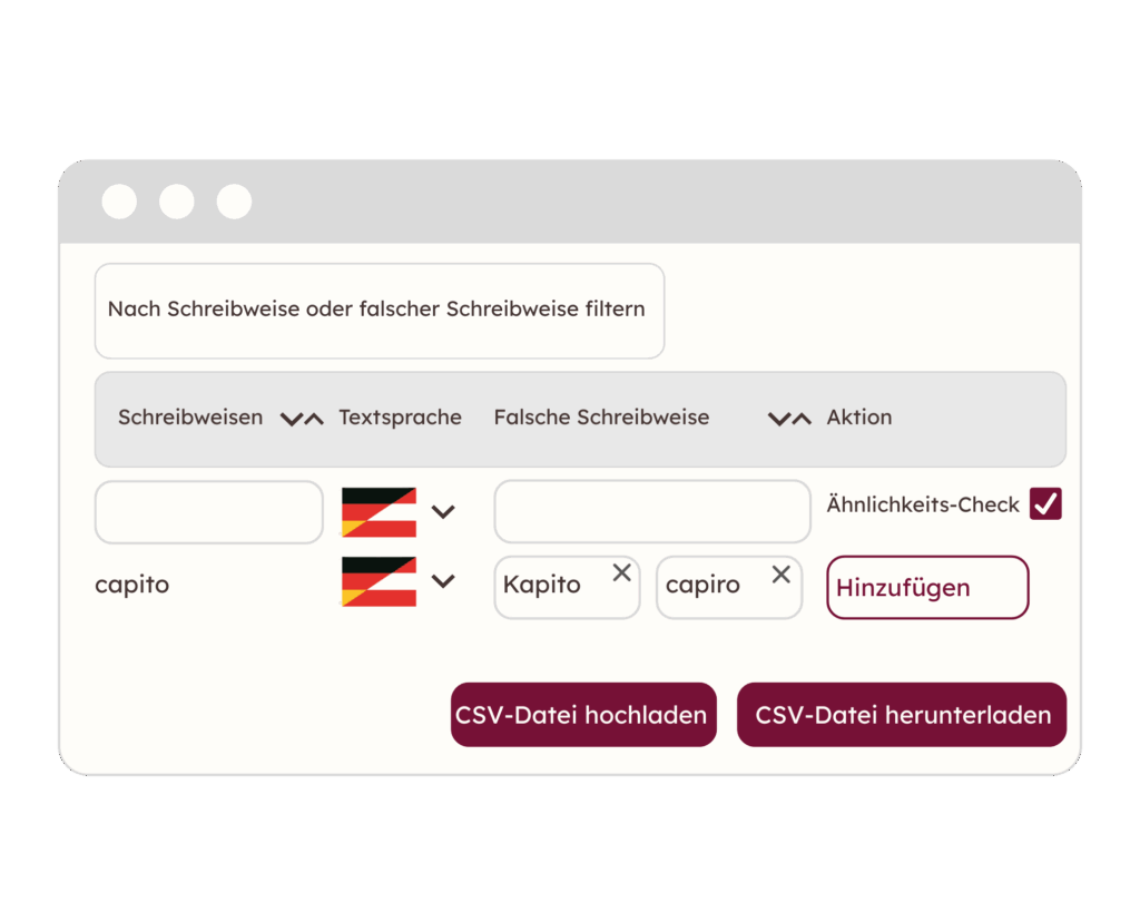 capito.ai Schreibweisen Eine Grafik von der Anpassung "Schreibweisen" vom KI-Tool capito.ai