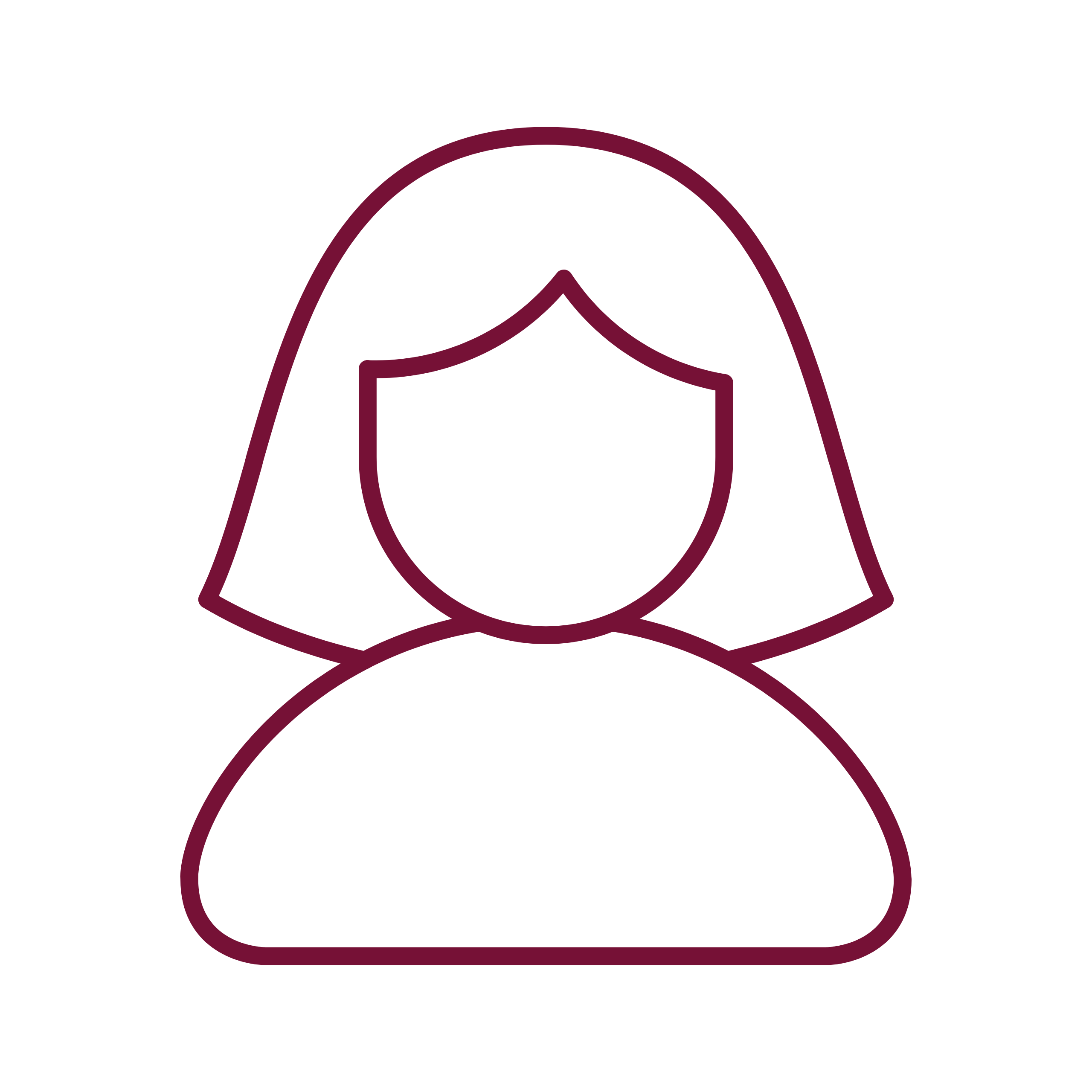 Ein Icon von einer weiblichen Figur. Die Figur hat lange Haare.