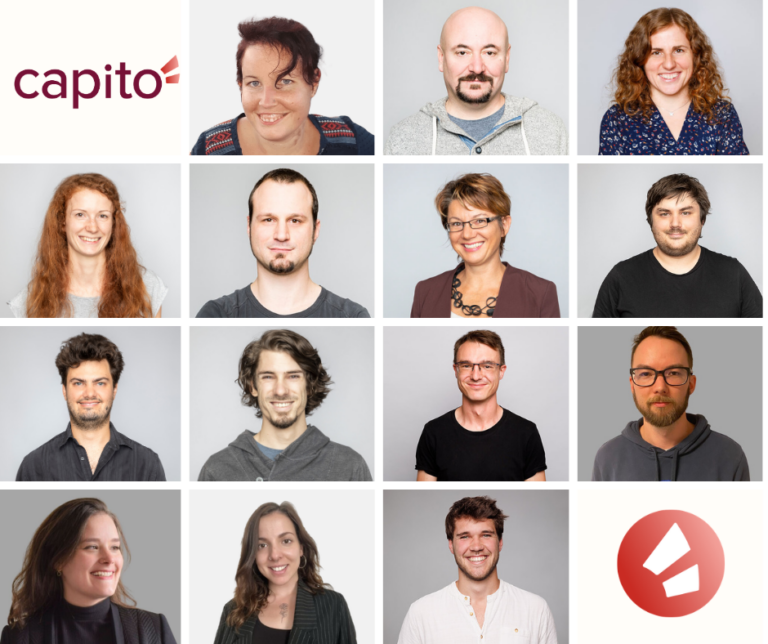 Eine Collage vom capito Team.