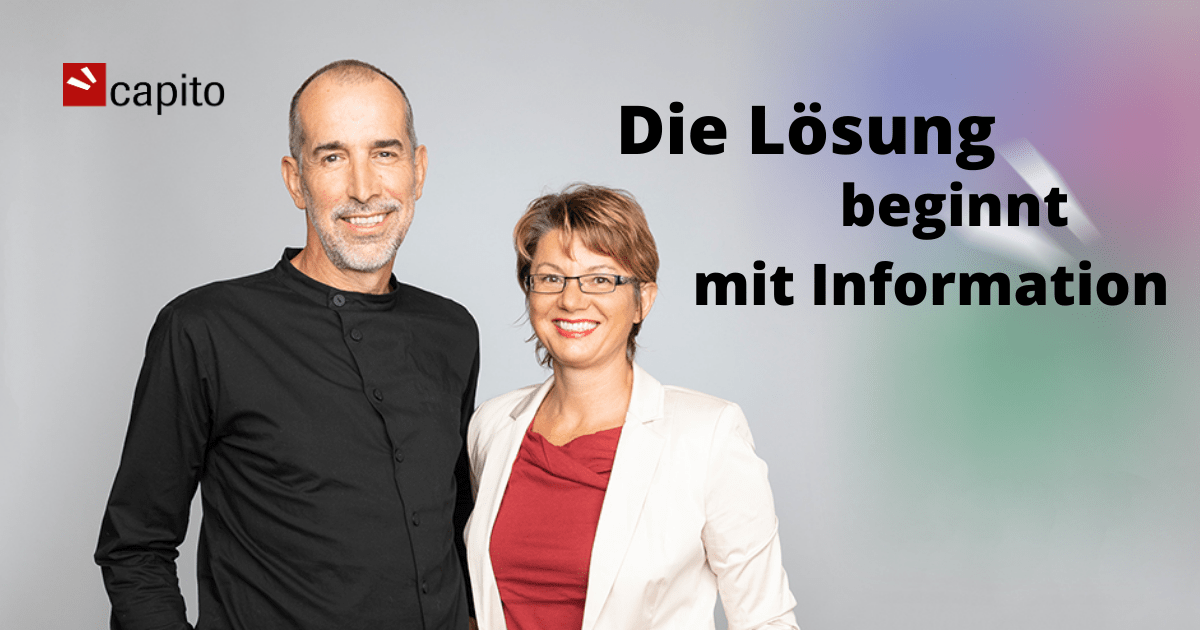 Header Blogbeitrag Klaus Candussi und Walburga Fröhlich und Text "Die Lösung beginnt mit Information in adressatengerechter Sprache"