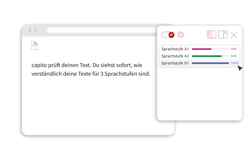 Browser Addon capito digital - KI Tool für Leichte Sprache