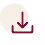 Ein Icon von einem Pfeil, es stellt "Download" dar.