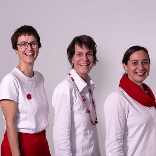 Foto von capito Careum. Drei Frauen vor weißem Hintergrund.