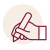 An icon showing a hand and a pencil