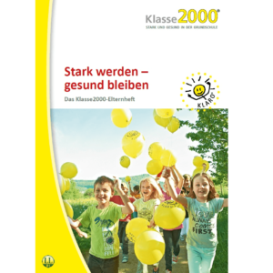Abbildung der ersten Seite des leicht verständlichen Elternhefts von capito. Kinder laufen mit gelben Ballons der Kamera entgegen.